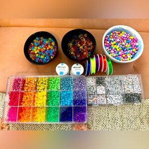 Beads & Cord for Friendship Bracelets- large lot